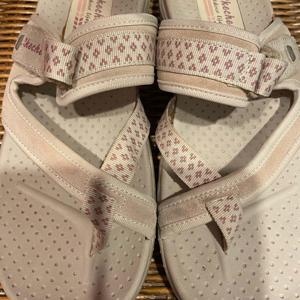 Skechers Women's Light Beige Sandals - Picture 2 of 8